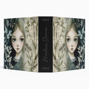 Create Your Own Garden Maiden Floral Botanical 3 Ring Binder