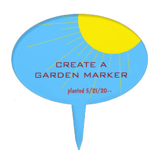 Create Your Own Garden Marker Cake Topper