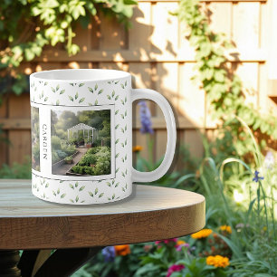 Create your own garden photos monogrammed coffee mug