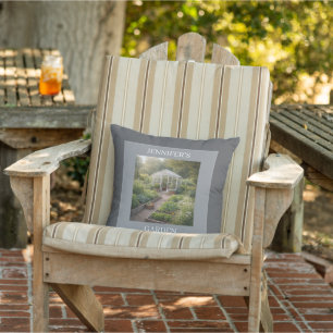 Create your own garden photos monogrammed garden outdoor pillow