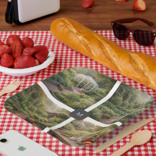 Create your own garden photos monogrammed paper plates