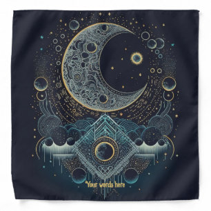 Create Your Own Geometric Celestial Moon Altar Bandana