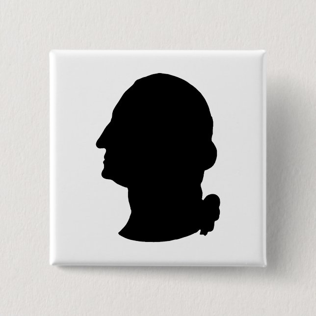 Create Your Own George Washington Silhouette Pinback Button (Front)