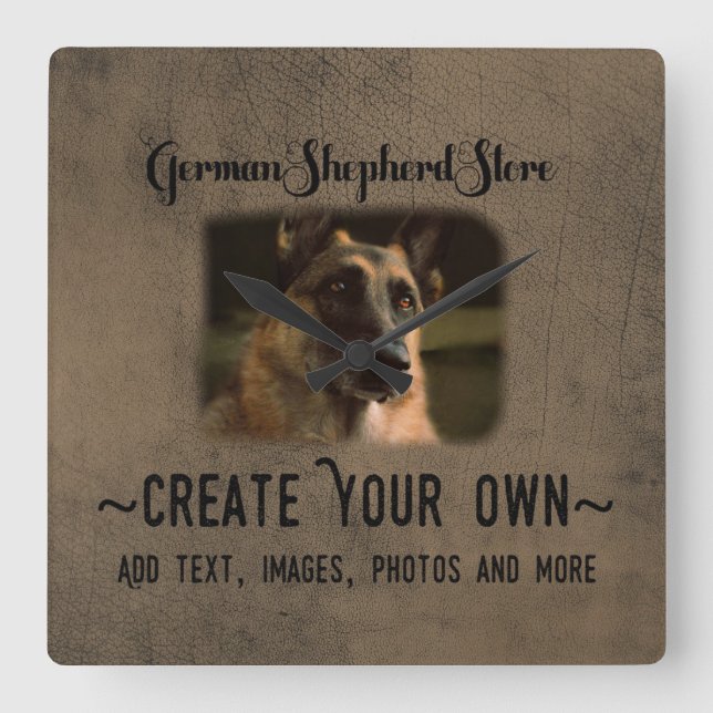 Create Your Own German Shepherd Photo Clock (Front)