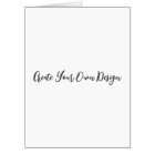 Create Your Own Giant  Card- 