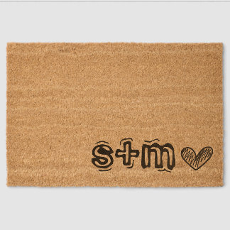 Create Your Own Gifts Custom Initials Personalized Fiber Doormat