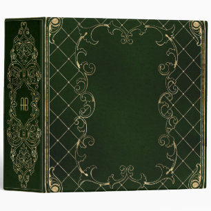 Create Your Own Gilded Dark Forest Green Notebook 3 Ring Binder