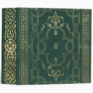 Create Your Own Gilded Dark Pine Green Notebook 3 Ring Binder