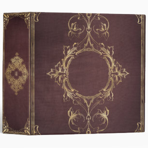 Create Your Own Gilded Deep Maroon Notebook 3 Ring Binder