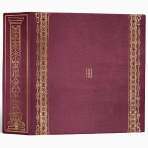 Create Your Own Gilded Fuschia Notebook 3 Ring Binder