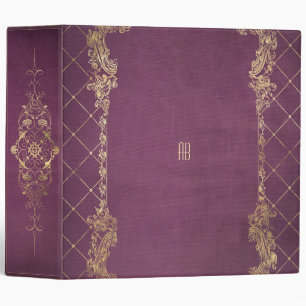 Create Your Own Gilded Magenta Purple Notebook 3 Ring Binder