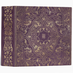 Create Your Own Gilded Plum Purple Notebook 3 Ring Binder
