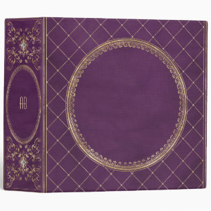 Create Your Own Gilded Purple Notebook 3 Ring Binder