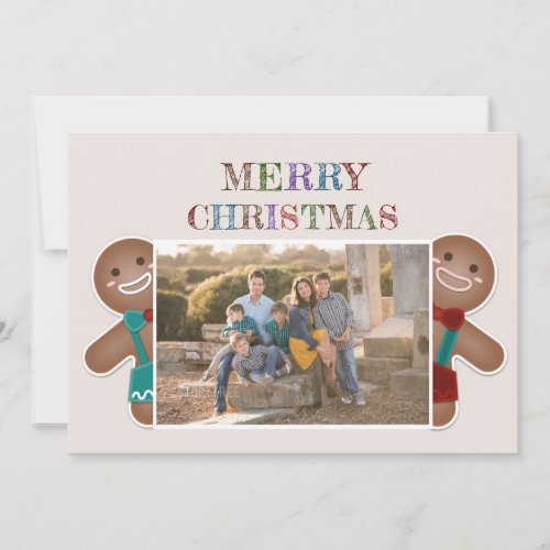 Create Your Own Gingerbread Family Christmas Photo Holiday Card
