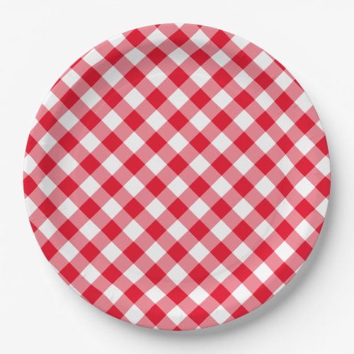 Create Your Own Gingham Country Wedding Paper Plates