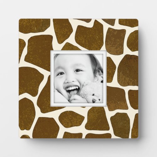 Create_Your_Own Giraffe Print Photo Frame Plaque