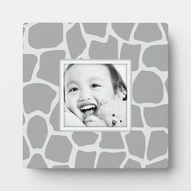Create-Your-Own Giraffe Print Photo Frame Plaque (Front)