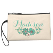 Create Your Own Girls Floral Wristlet Bagettes Bag at Zazzle