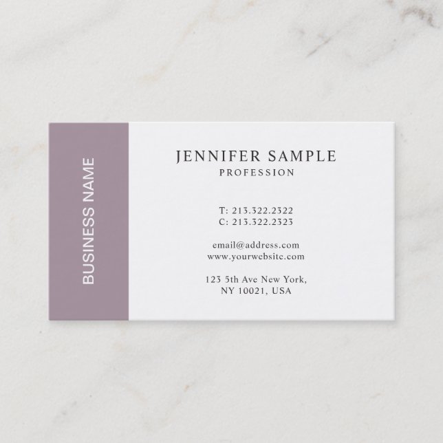 Create Your Own Glamorous Monogrammed Plain Business Card (Front)