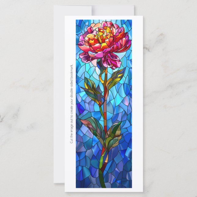 Create Your Own Glass Carnation Bookmark Card (Front)