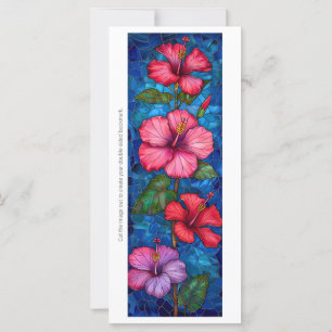 Create Your Own Glass Hibiscus Bookmark Card