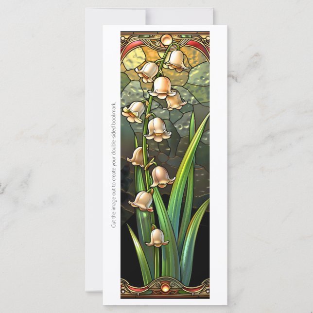 Create Your Own Glass Lily of the Valley Bookmark (Front)
