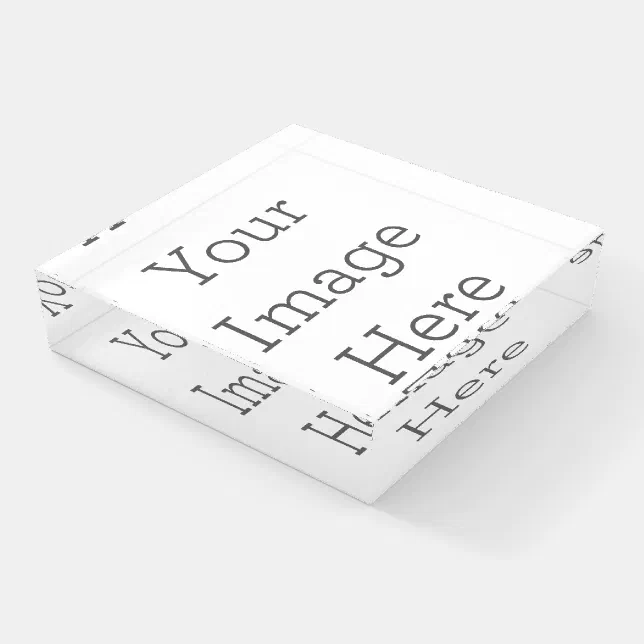 Create Your Own Glass Square Paperweight Zazzle