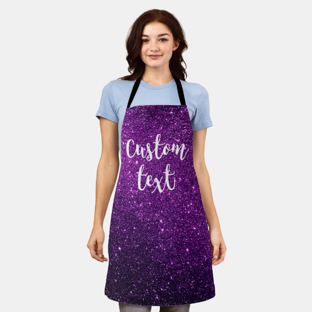 Create Your Own Glitter Mom Girlfriend Custom Apron (Worn)
