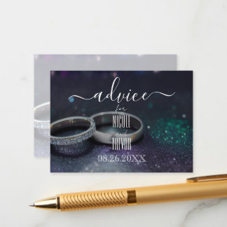 Create Your Own Glitter & Wedding Rings Advice Card