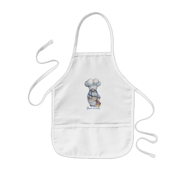 Create Your Own Gnome Baker Cookies & Cupcake Kids' Apron (Front)