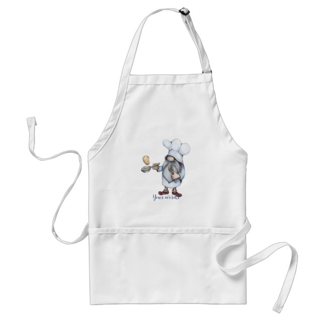 Create Your Own Gnome Pancake Flipper Adult Apron (Front)