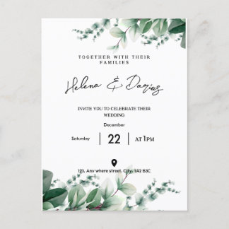  Create Your Own - Go Green Announcement Postcard