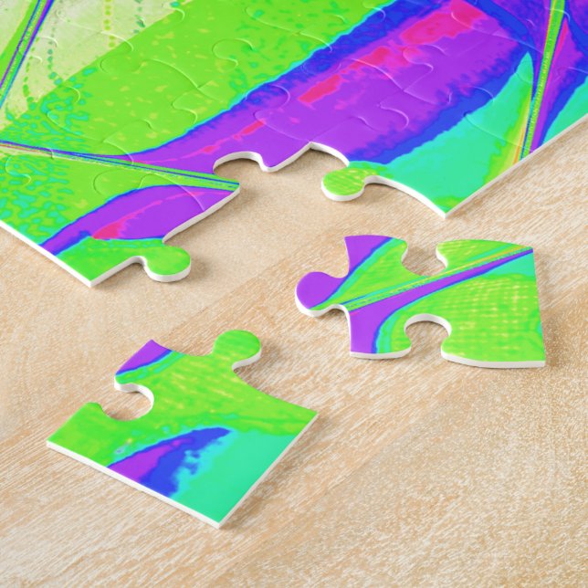 Create Your Own God Bless You Inspirational Text Jigsaw Puzzle (Side)