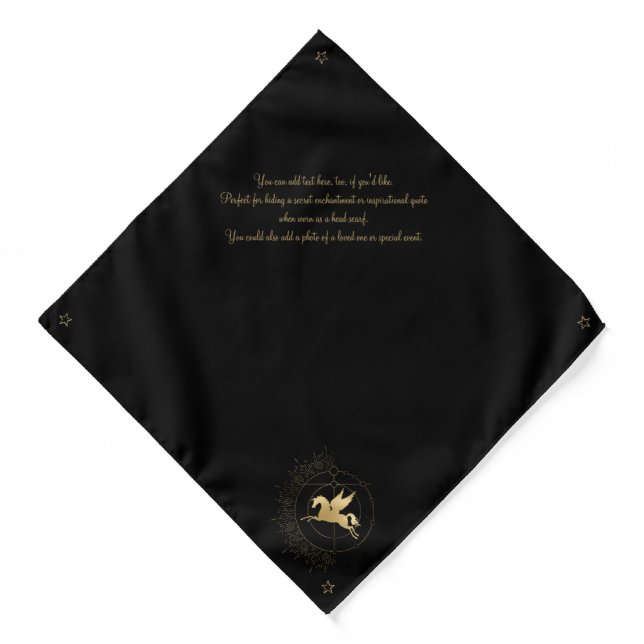 Create Your Own Gold Arcane Chariot Tarot Bandana (Front)