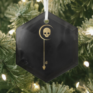 Create Your Own Gold Arcane Death Tarot Glass Ornament