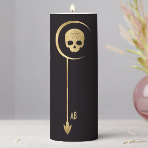 Create Your Own Gold Arcane Death Tarot Pillar Candle