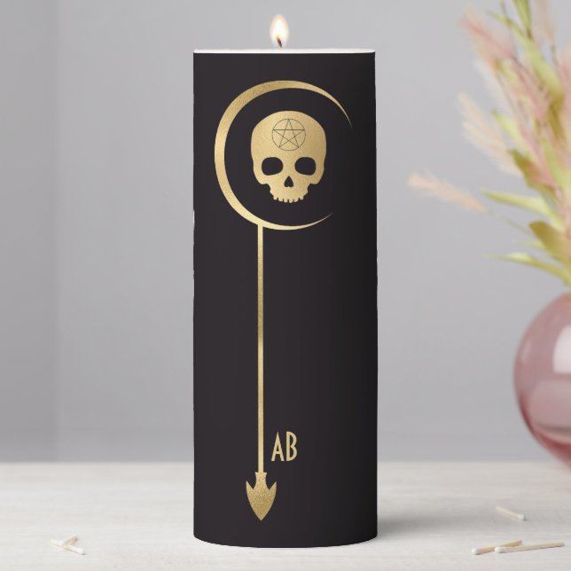 Create Your Own Gold Arcane Death Tarot Pillar Candle (In Situ)