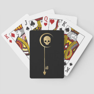 Create Your Own Gold Arcane Death Tarot Poker Cards