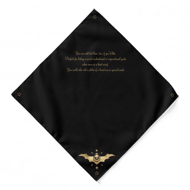 Create Your Own Gold Arcane Devil Tarot Bandana (Front)