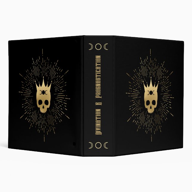 Create Your Own Gold Arcane Empress Tarot 3 Ring Binder (Background)