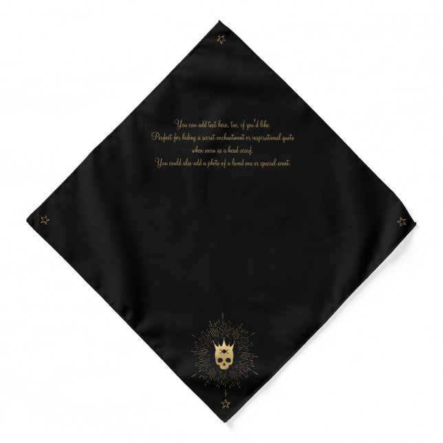 Create Your Own Gold Arcane Empress Tarot Bandana (Front)