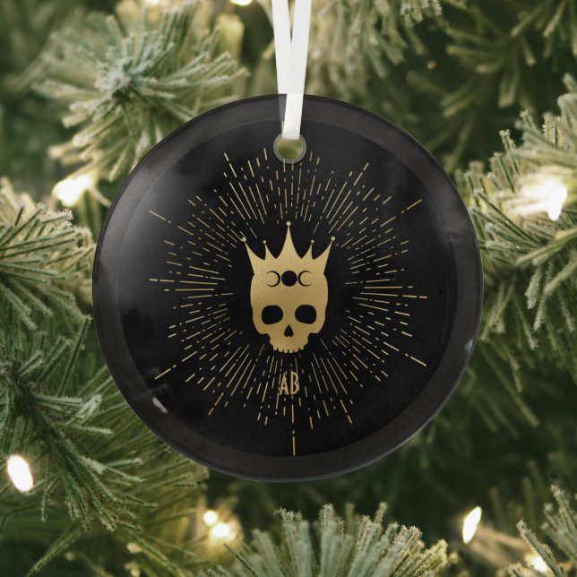 Create Your Own Gold Arcane Empress Tarot Glass Ornament (Insitu)