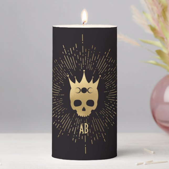Create Your Own Gold Arcane Empress Tarot Pillar Candle (In Situ)