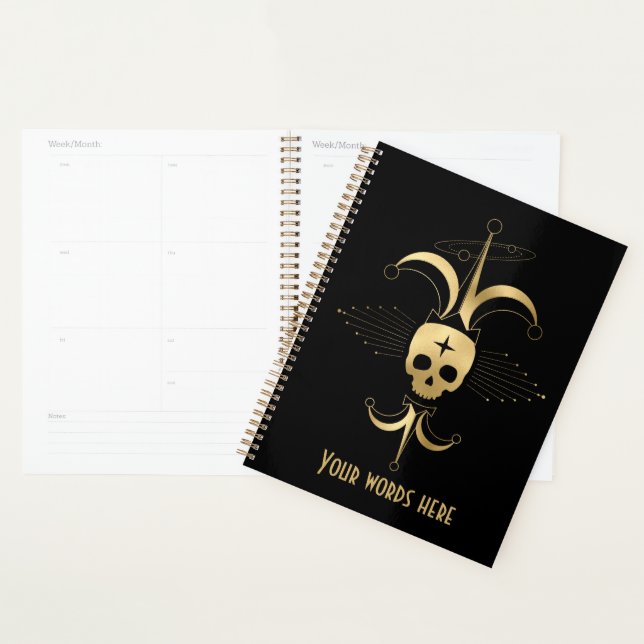 Create Your Own Gold Arcane Fool Tarot Planner (Display)