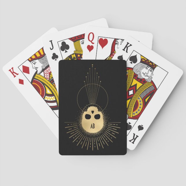 Create Your Own Gold Arcane Hanged Man Tarot Poker Cards (Back)