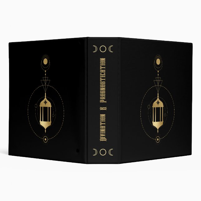 Create Your Own Gold Arcane Hermit Tarot 3 Ring Binder (Background)