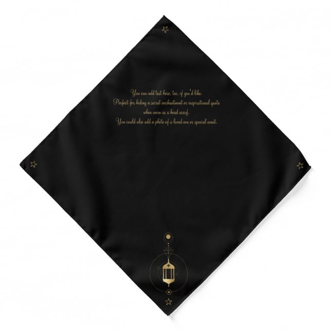 Create Your Own Gold Arcane Hermit Tarot Bandana (Front)
