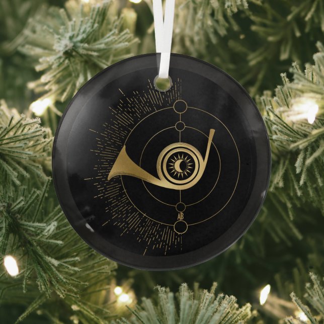 Create Your Own Gold Arcane Judgment Tarot Glass Ornament (Insitu)