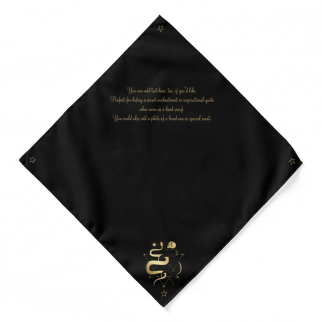 Create Your Own Gold Arcane Lovers Tarot Bandana (Front)