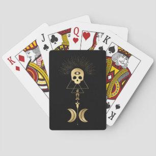 Create Your Own Gold Arcane Magician Tarot Poker Cards